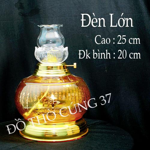 3 SIZE ĐÈN DẦU LƯU LY THỦY TINH KINH CHÚ ĐẠI BI