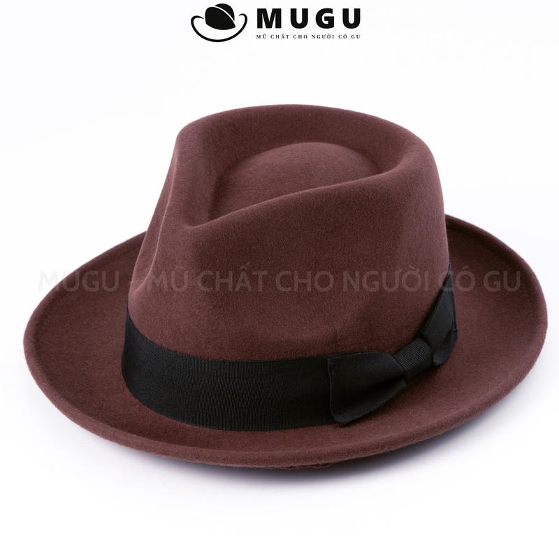 Mũ Phớt Nam Lông Cừu Cao Cấp LC03 - Mũ Fedora Nam Hàng Hiệu Nhập Khẩu | MUGU Hat Nón Voi
