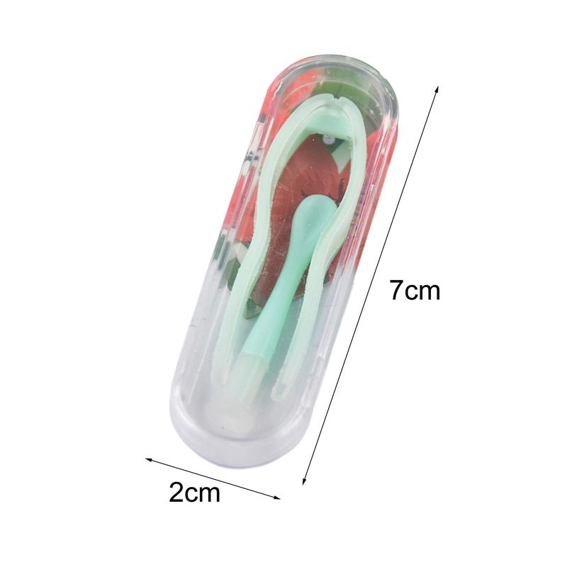 Product Introduction of [Bu]1 Set Contact Lenses Applicator Arc Design Reusable Portable Plastic Contact Lenses Remove Tweezers Eyewear Accessories 0