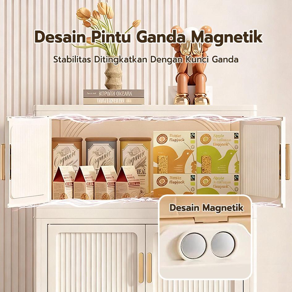 【Promo Buka Toko】Starke 50-60cm Lemari Plastik Susun Besar  Lipat Penyimpanan Serbaguna Furniture 3/4/5/6 Susun Aesthetic Desain Ramping Tahan Lama