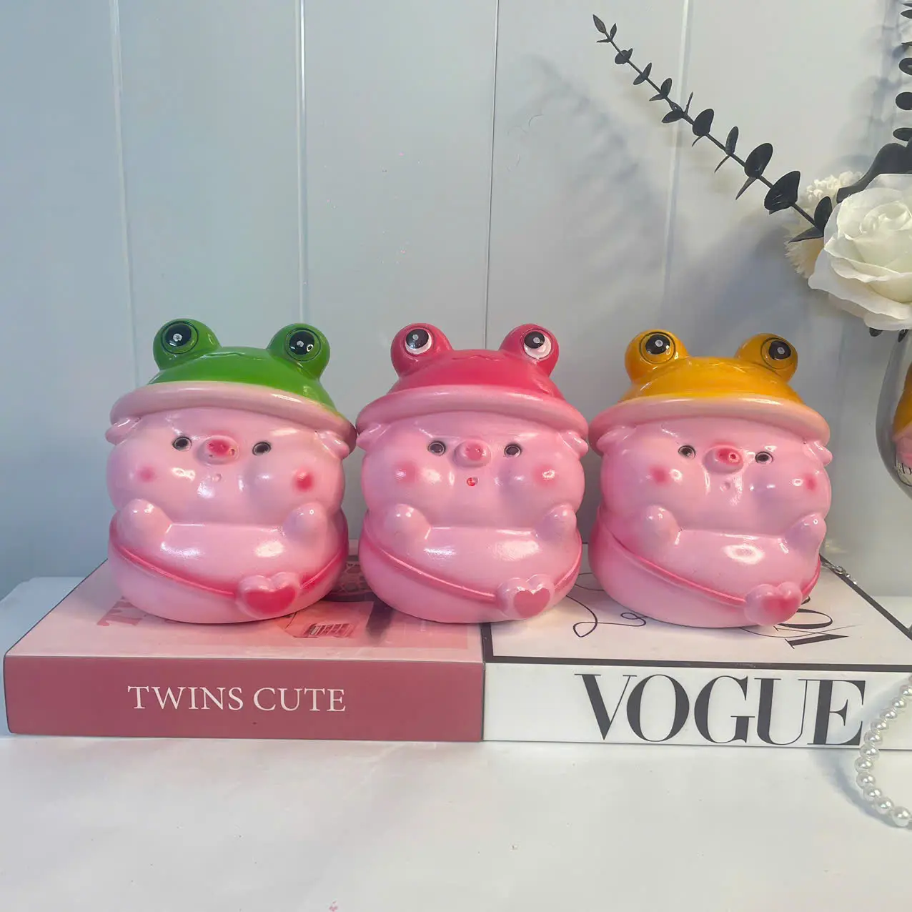 Heo đất đội Mũ Ếch mini cute/ Ống heo tiết kiệm/ Heo Đất Bảo Lâm vàng