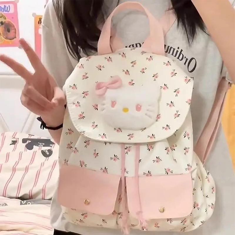 Túi Ba Lô Nữ In Hoa Thiết Kế Đơn Giản Và Dễ Thương Sức Chứa Lớn Chất Liệu Vải Bố Thích Hợp Đi Học Và Mua Sắm Túi Xách Thời Trang Phong Cách 2024 Hàng Mới Về Hoàn Hảo Cho Du Lịch Sang Trọng