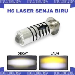 Lampu Led H6 Depan/Utama 2 Warna Plus Senja Biru Motor Matic & Bebek