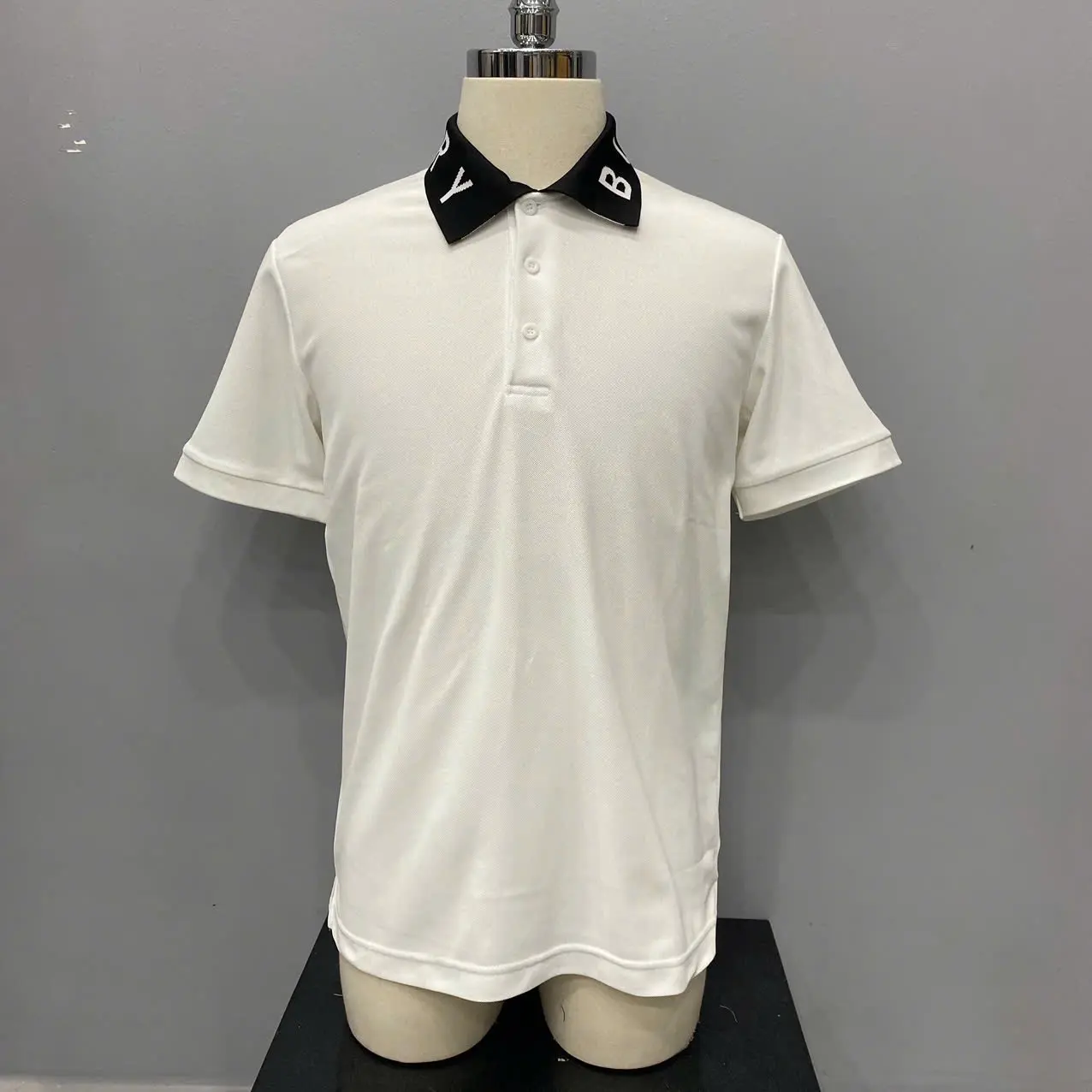 Áo Polo phối cổ chữ sang trong, đơn giản chất vải thoáng mát Nam Menswear Shirt