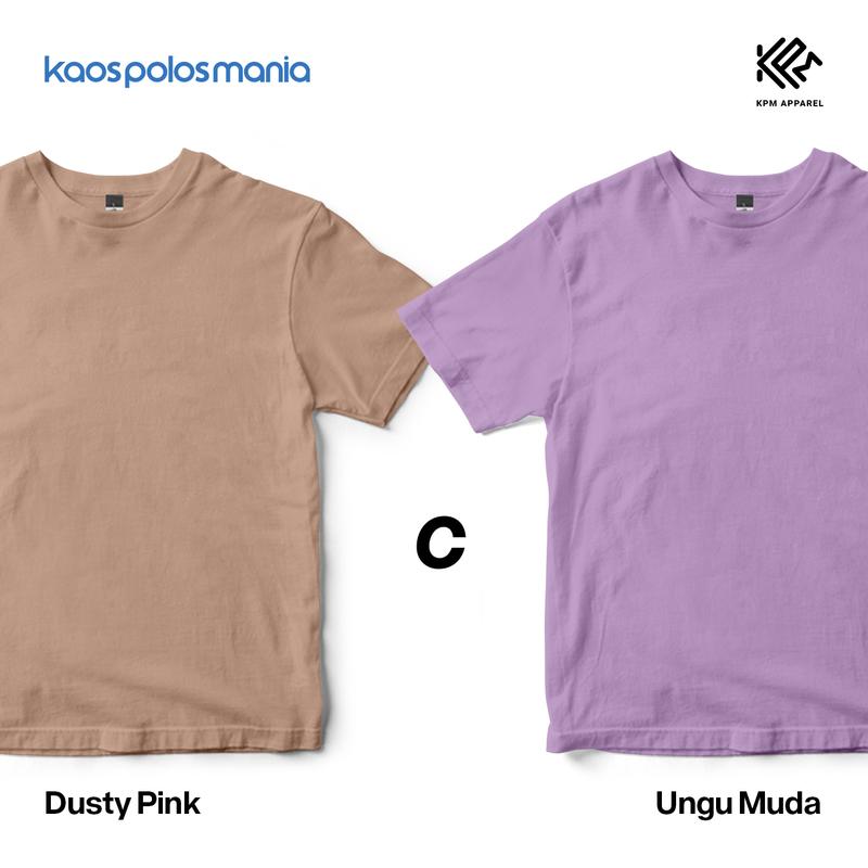 KPM Apparel 2 Pcs Kaos Classic Premium Reguler dan Big Size Cotton Combed 20s Nyaman Polos Basic Pendek 4