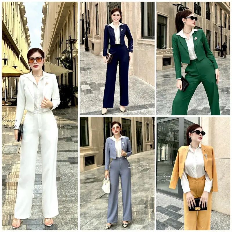 (Bán chạy) VANIHOUSE vest công sở TJ81 áo Vest quần suông Nữ Women Top 0
