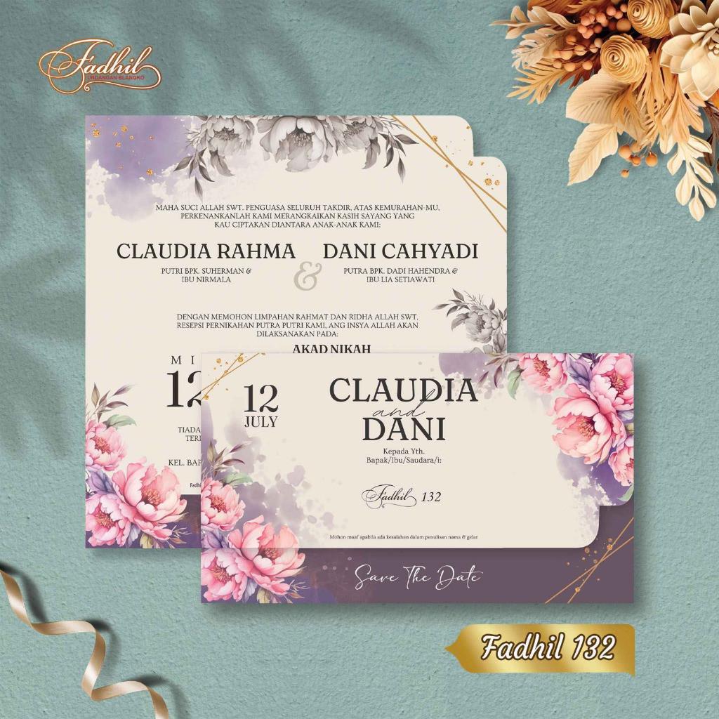 FADHIL 132 Undangan Pernikahan Simple Murah Blangko Soft Cover BC 150 gram Ukuran 20.2 x 19.1 Cm Plastik 11.5 x 24 Cm untuk Acara Pernikahan Elegan dan Terjangkau | Default