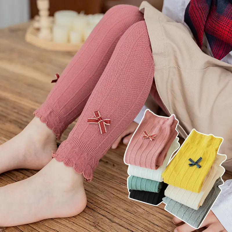 ByKiddos - Legging Anak Perempuan Versi Korea Baru Bahan Katun Motif Pita Lucu Impor 0