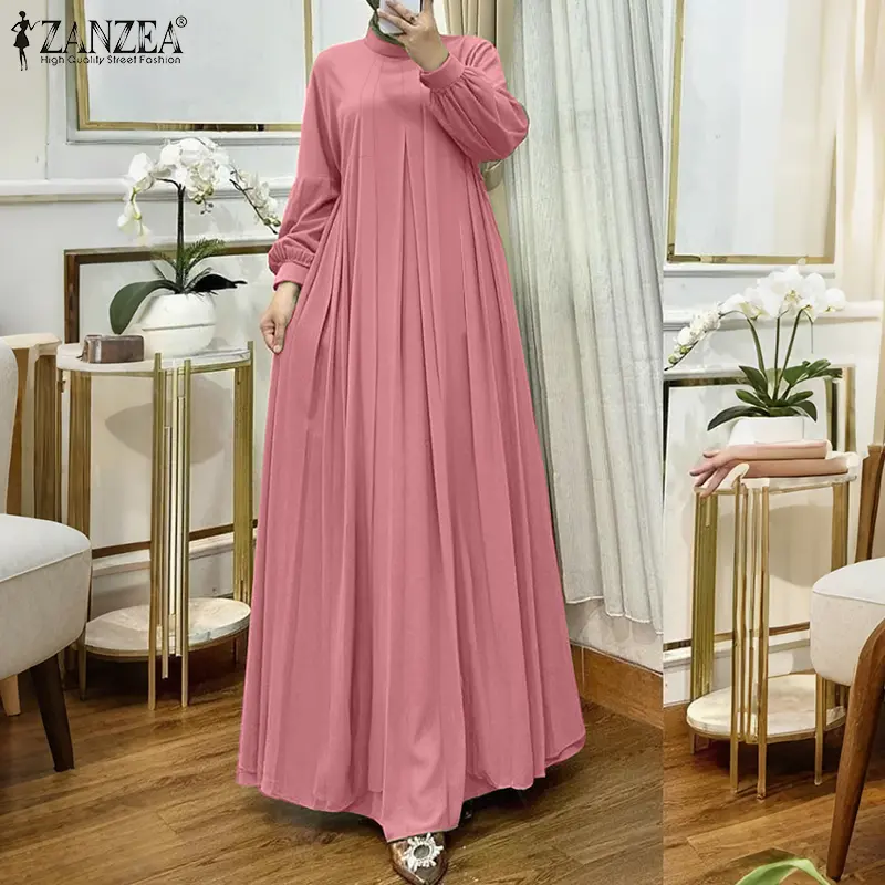 chinese dress ladies Meraj Blue and Gold Embroidered Formal Modest Long Maxi Dress | Modest  Muslim Dresses main image 0