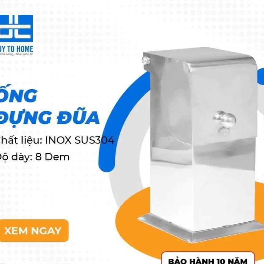 INox Duy Tú . Ống đủa muỗng có nắp inox 304, inox kg rỉ uy tín chất lượng bảo hành suốt thời gian sử dụng Kitchen