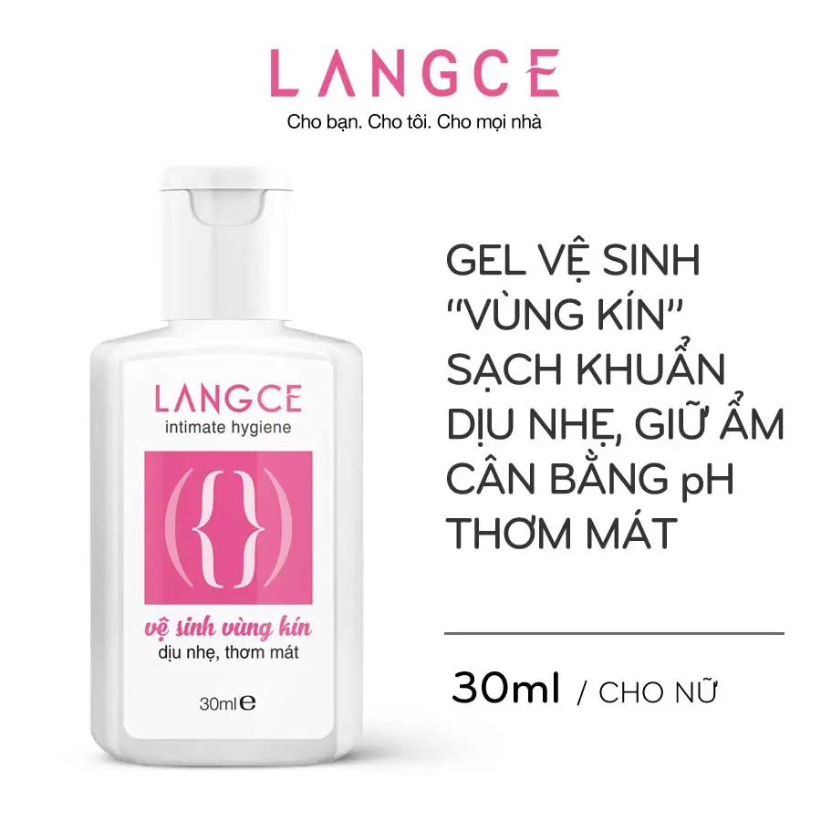 LANGCE GEL VỆ SINH VÙNG KÍN SẠCH KHUẨN, DỊU NHẸ THƠM MÁT 30ML