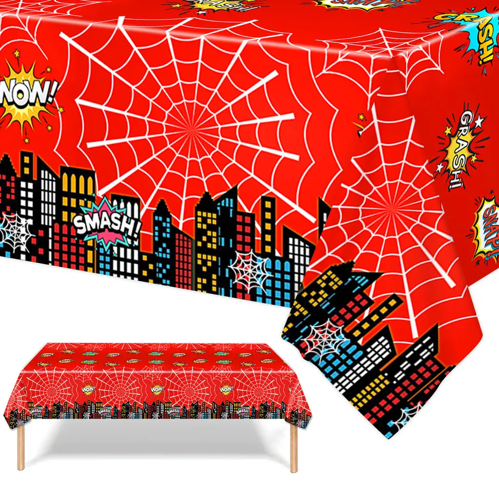 Large 108cm Disposable Spider Web Tablecloth - Waterproof & Decorative