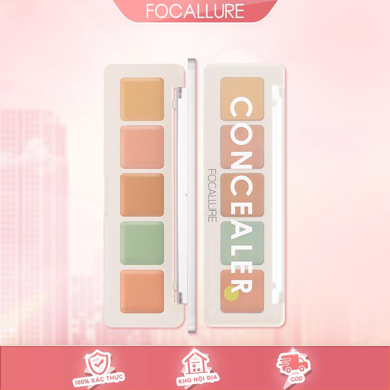  Focallure Kem che khuyết điểm 5 màu không thấm nước dễ tán độ che phủ cao 4.3 g 