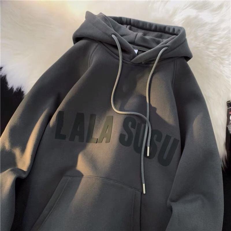 Áo Hoodie Nỉ Tàu Lalasusu Dành Cho Nam Và Nữ - Size M, L, XL - Dài Tay, Menswear 1