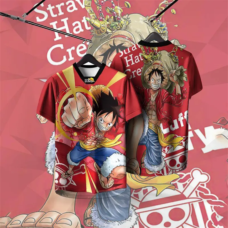 ONE PIECE Luffy Roronoa Rugby Shirt Jersey Cartoon Cosplay Cloth 3D ...