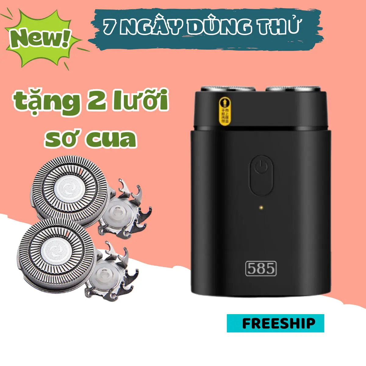máy cạo râu mini công suất cao - thiết kế nhỏ gọn - bảo hành 12 tháng