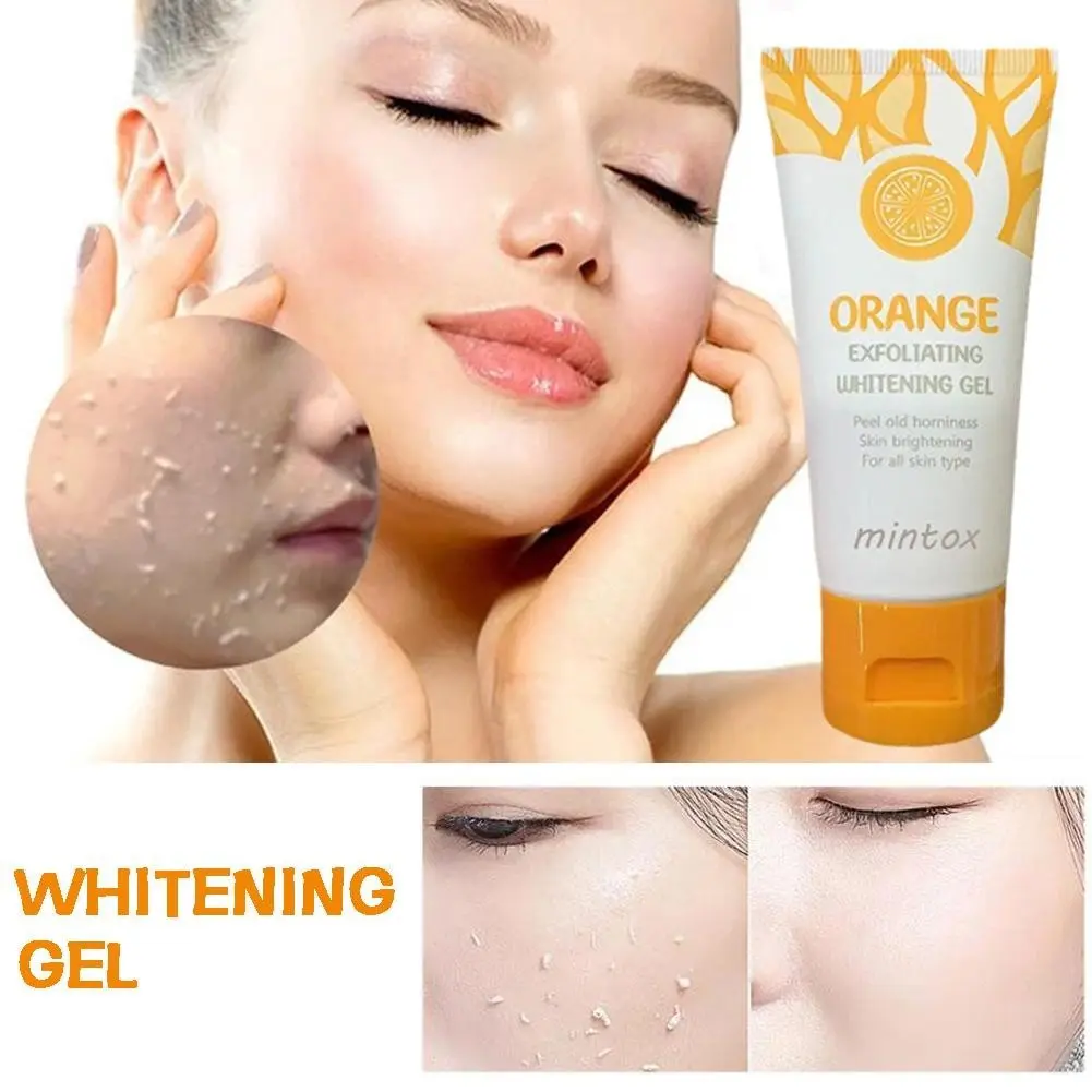 [SG STOCK]Orange Body Scrub Cream Exfoliating Gel Facial Whitening Scrub Skin Cleaning