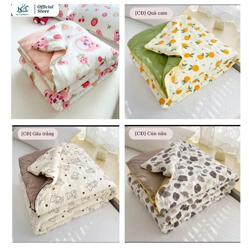 Chăn đũi xơ đậu nành cotton-dành cho mùa hè-kích thước 2mx2m3