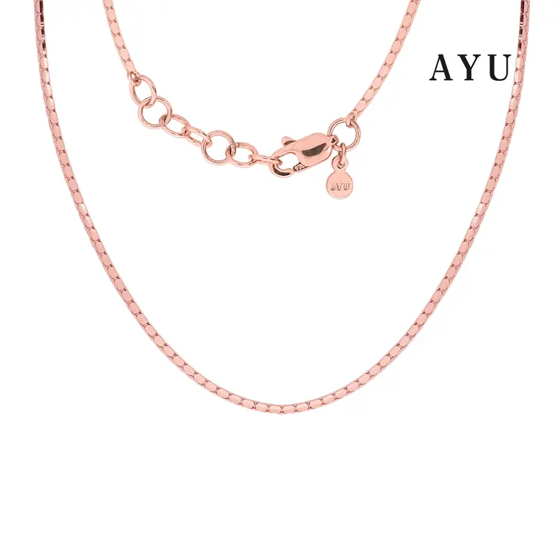 AYU Box Chain Necklace 17k Rose Gold 1