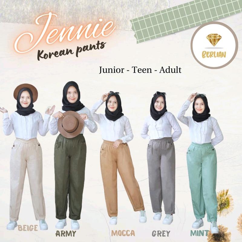 Baggy Pants Korean Style Celana Panjang Anak Perempuan Remaja Tanggung Jennie 5
