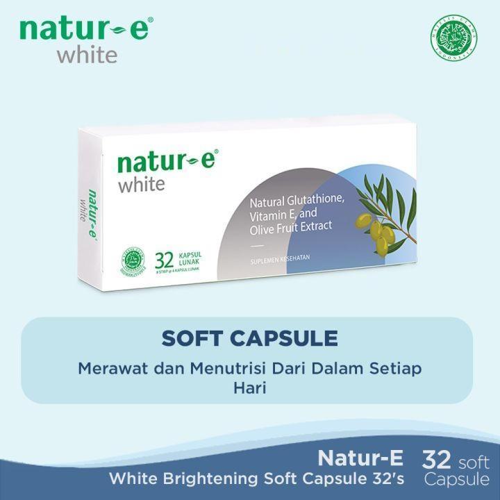 Natur E Soft Capsule White Isi 32s | isi 16s | Untuk Mencerahkan Kulit | Natur E Capsule | Vitamin Kulit | Suplemen Kecantikan