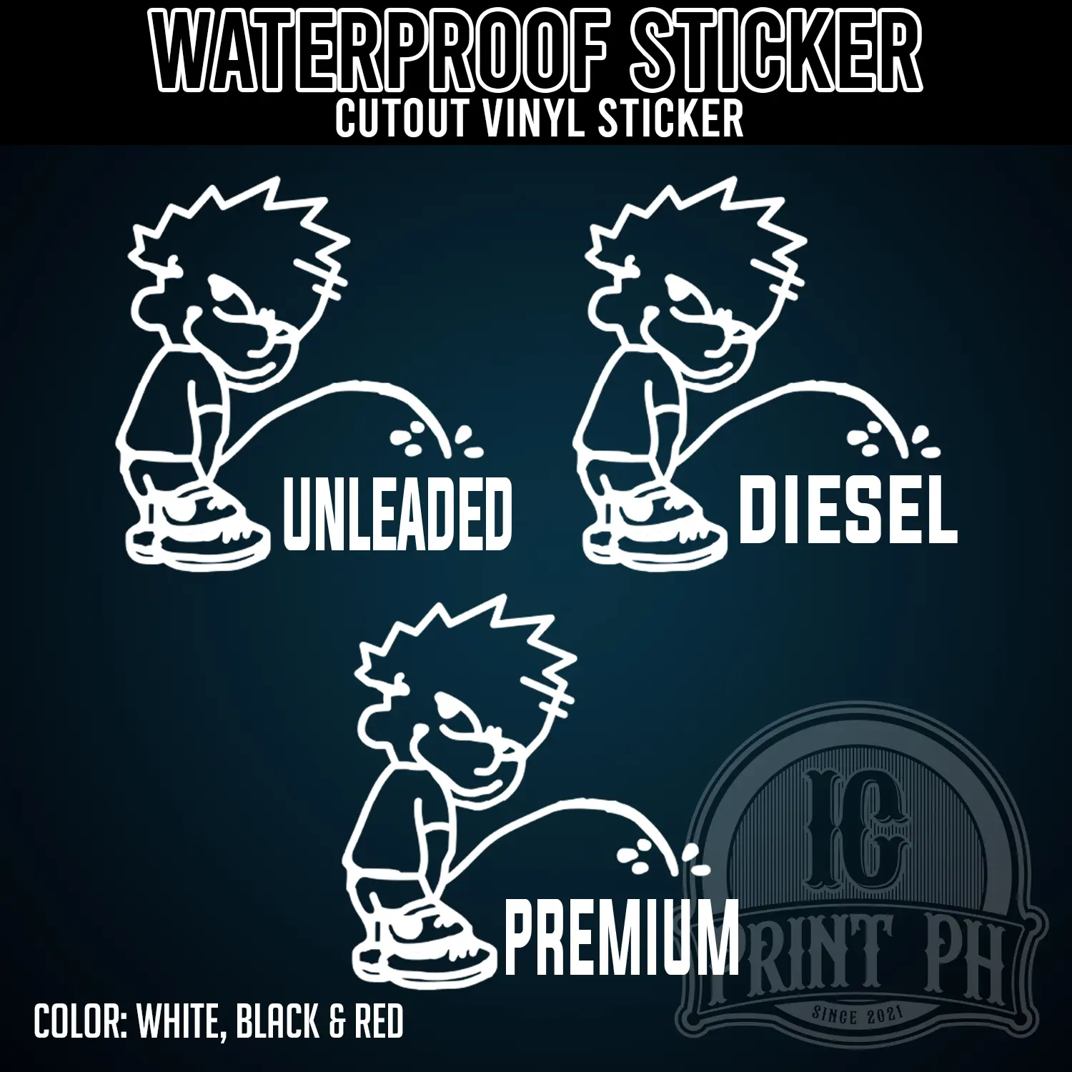 Fuel Tank Cover Sticker / Cutout Vinyl Sticker / Decal, Waterproof ...