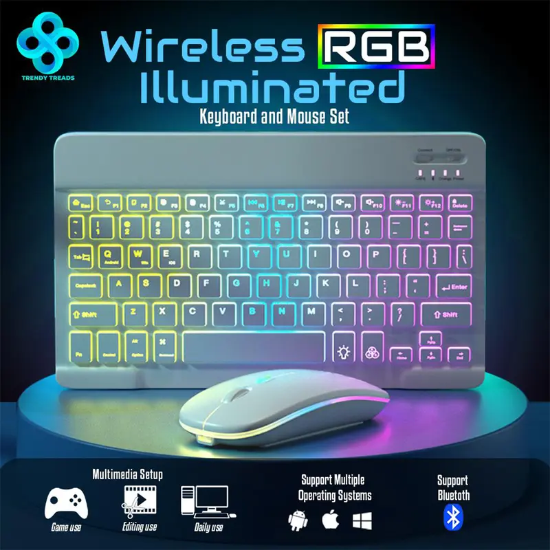 Zeus x Raiku Wired Rainbow LED Ligh Gaming Keyboard 98 Keys Silent ...