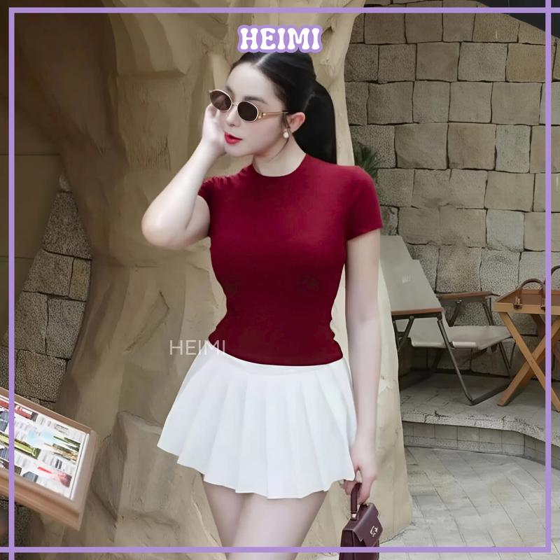 Product Introduction of Áo thun trơn form ôm body chất cotton mịn co giãn HEIMI 7