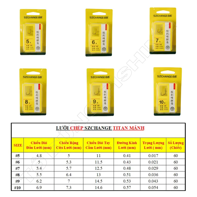Lưỡi Szchange Chép - Có 3 loại lưỡi Dày/Vừa/Mỏng Fishing Bắt Cá Đi Câu Câu Cá 1