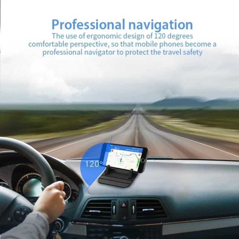 Silicone Car Dashboard Phone Holder, 1 Count Anti-slip Car Phone Holder, Universal Car Interior Accessories for iPhone & Samsung 4