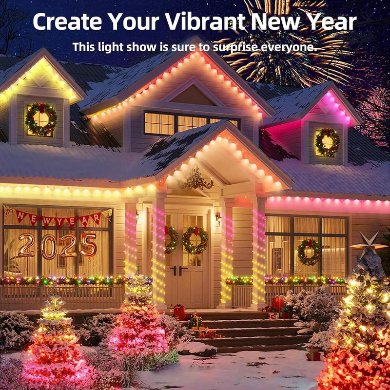 Smart Outdoor Light, 1 Count RGBAI Outdoor Light with 256 Scene Modes, Waterproof LED Eave Light, Suitable for Daily and Feature Lighting, Holiday Decoration 5