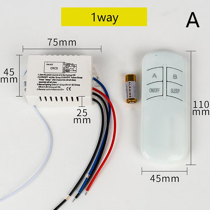 Product Introduction of Digital Remote Control Light Switch Wireless ON OFF Switch For Light Bulb Chandelier 220V RF433 1/2/3/4 Ways 45