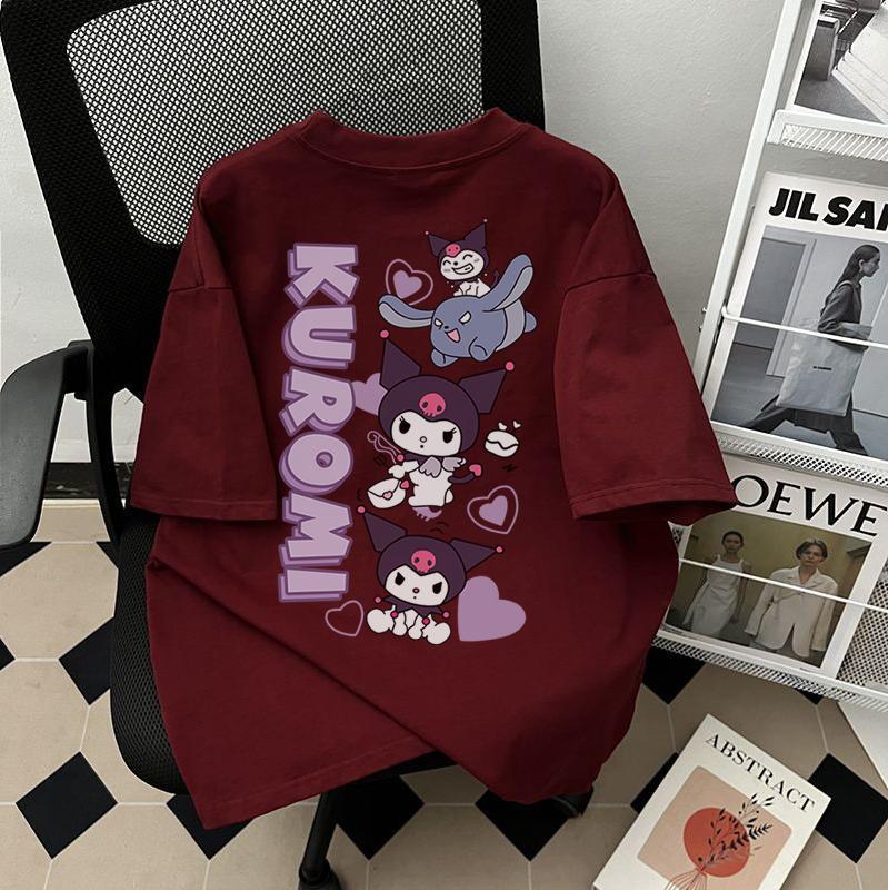 Product Introduction of 100% Cotton Sweet Cute Clow M Printed Oversize Top for Women Unisex 9