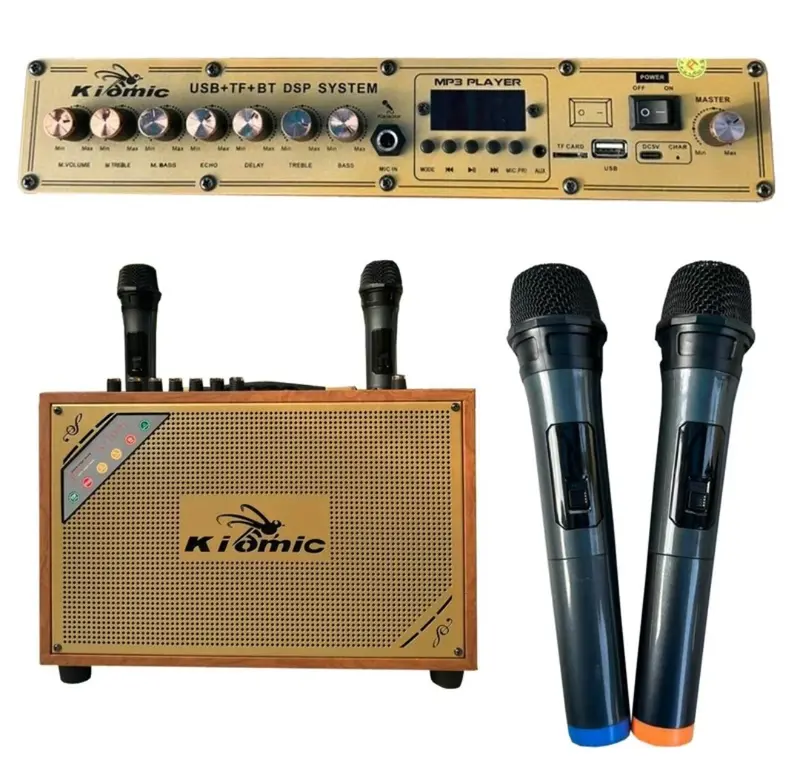Loa Karaoke xách tay KIOMIC K1001 Mạnh Mẽ Bass Ấm Chống Hú 4