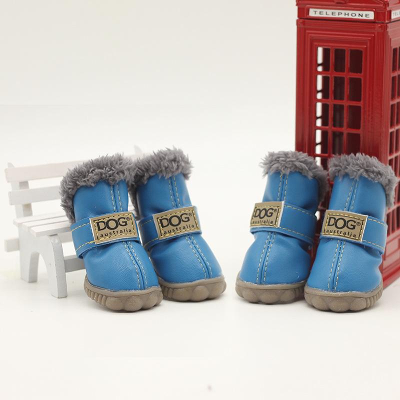 Product Introduction of Dog Shoes Pet Cotton Shoes Autumn and Winter Teddy Shoes Set of 4 Pomeranian/Bichon Frise Puppy Dog Winter Snow Boots 11