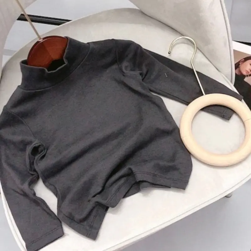 Áo giữ nhiệt Trơn cho bé trai và bé gái, Áo giữ nhiệt chất ríp lông hai mặt co dãn 4 chiều size 8kg-35kg 6
