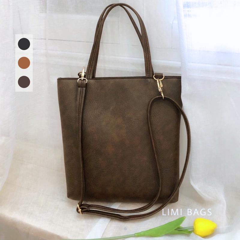 TÚI TOTE DA cho nữ Đi học, đi làm đựng A4 Hình Chữ Nhật Basic xách tay đeo chéo phù hợp Công sở, Sinh viên, giáo viên thời trang, giỏ xách cặp sách size lớn văn phòng - Limi Bags