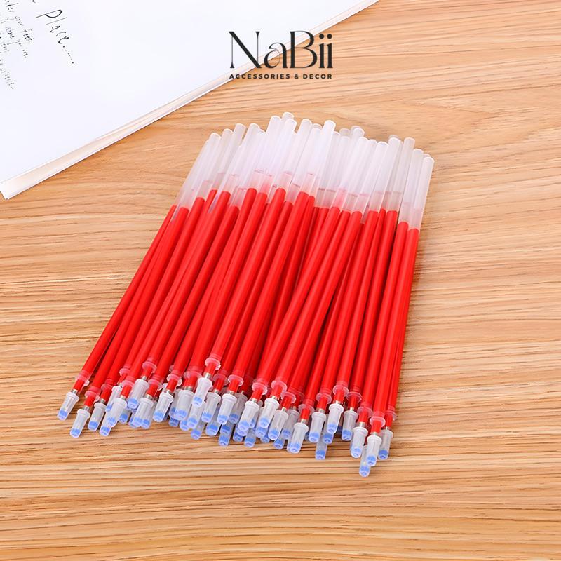 [Tặng bút] Combo 100 ruột bút,ngòi bút bi nước gel 0.5mm, Khô nhanh-Trơn mượt 1
