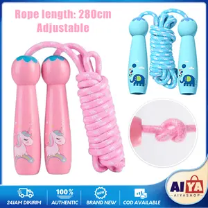 Tali Skipping Anak/Lompat Tali/Jump Rope Skipping Rope 2.8 meter Panjang Tali Skipping Jump Adjustable