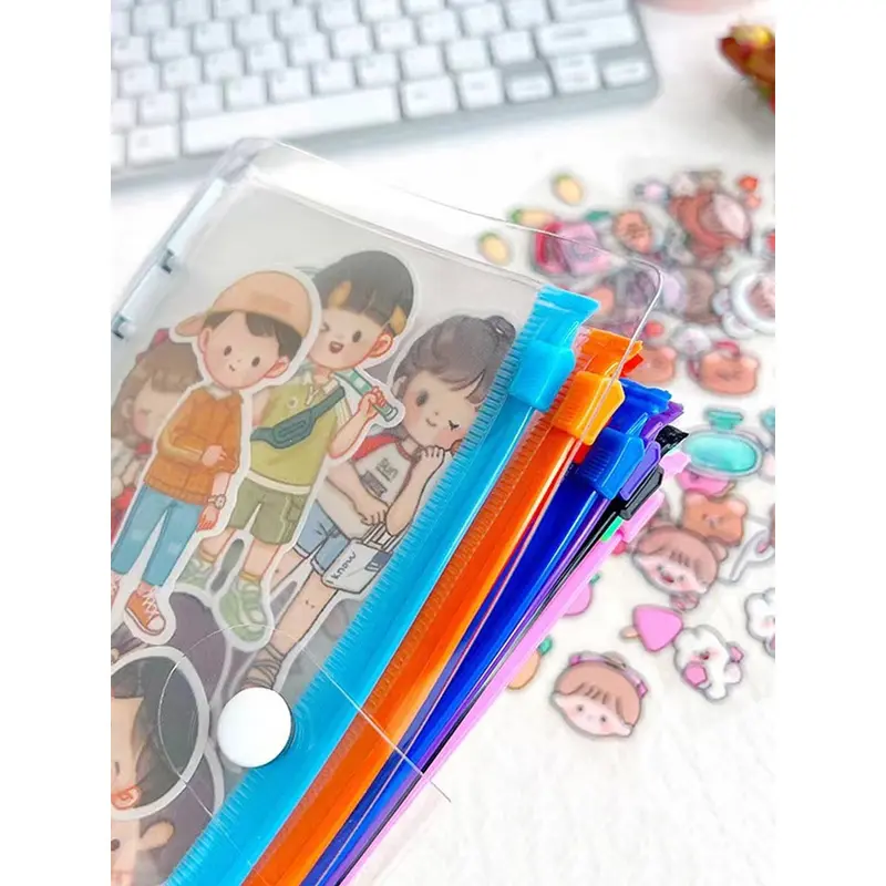 ziplock binder/Kantong Serbaguna Pouch Zipper Ziplock Warna Binder 6 Ring A6/A5-coco market 4