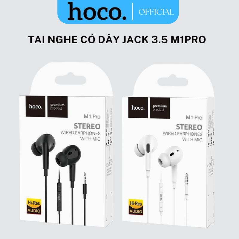 Tai nghe dây Jack 3.5 Hoco M1Pro cao cấp, mic tốt, chất âm hay, có phím chỉnh nhạc Nhét Tai Nghe Nhạc earphone