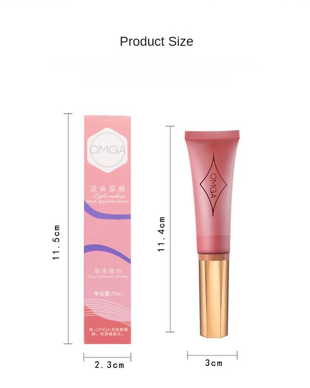 Product Introduction of OMGA 3 Color Liquid Blush Multi-functional Makeup Pen Mist-like Long-lasting Makeup Natural Three-dimensional Blush Eye Shadow Lipstick 20