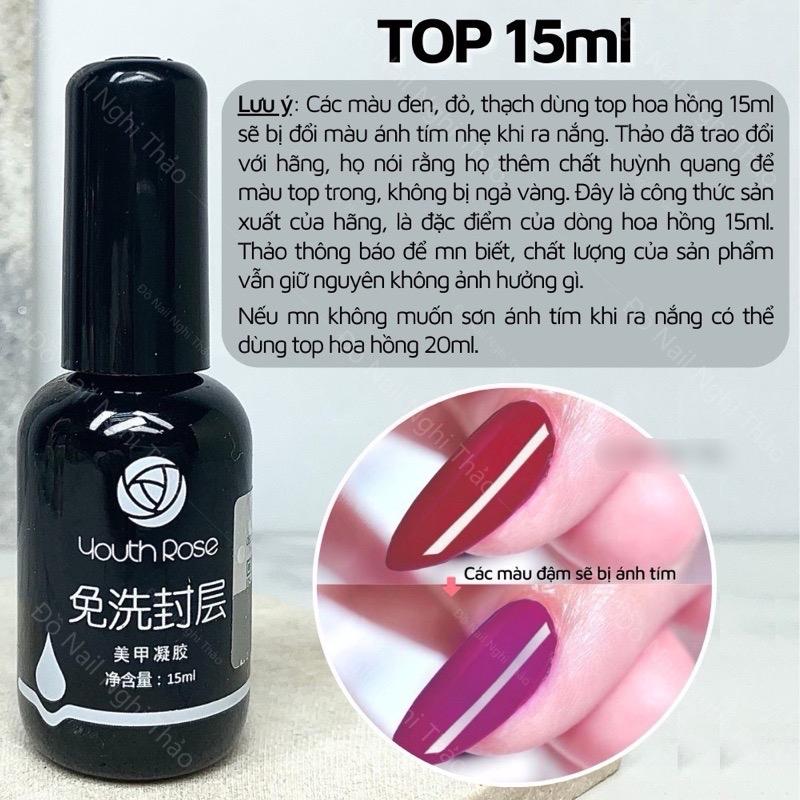 Base top cứng mó.ng hoa hồng , sơn gel liên kết mó.ng 15ml làm nail 2
