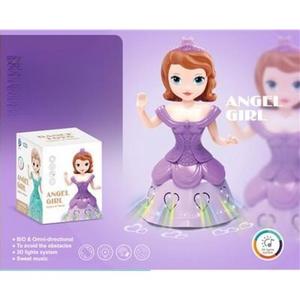 Girls Toy Gift Electric Universal Rotating Disney Elsa Snow White Sofia Princess with Lights and Music