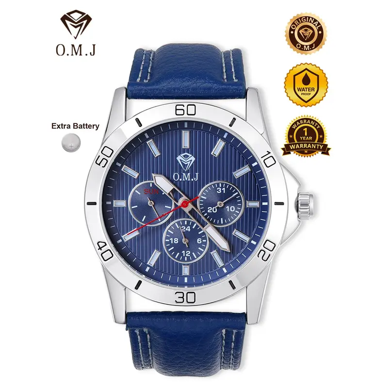 O.M.J Official Jam Tangan Pria Original Terbaru Strap Kulit Asli Seri M042 Watches 1