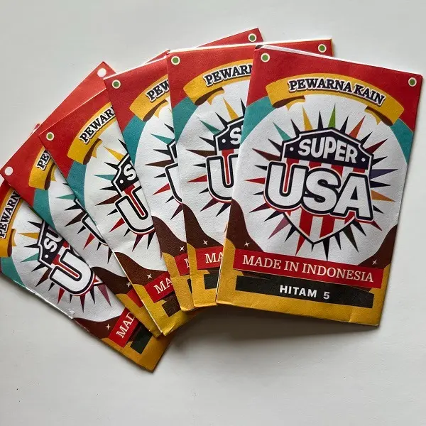 Wantex Super USA Pewarna Jeans Pakaian  Tie Dye Baju Sumbo Sumba Kain Wantek Jumputan Ikat Celup Wentek Wanter Serbuk Coloring Jumput Iket Hitam Merah Biru Tua Dongker Jean Jeans Sepatu Jaket Sweater Bahan Kelir 0