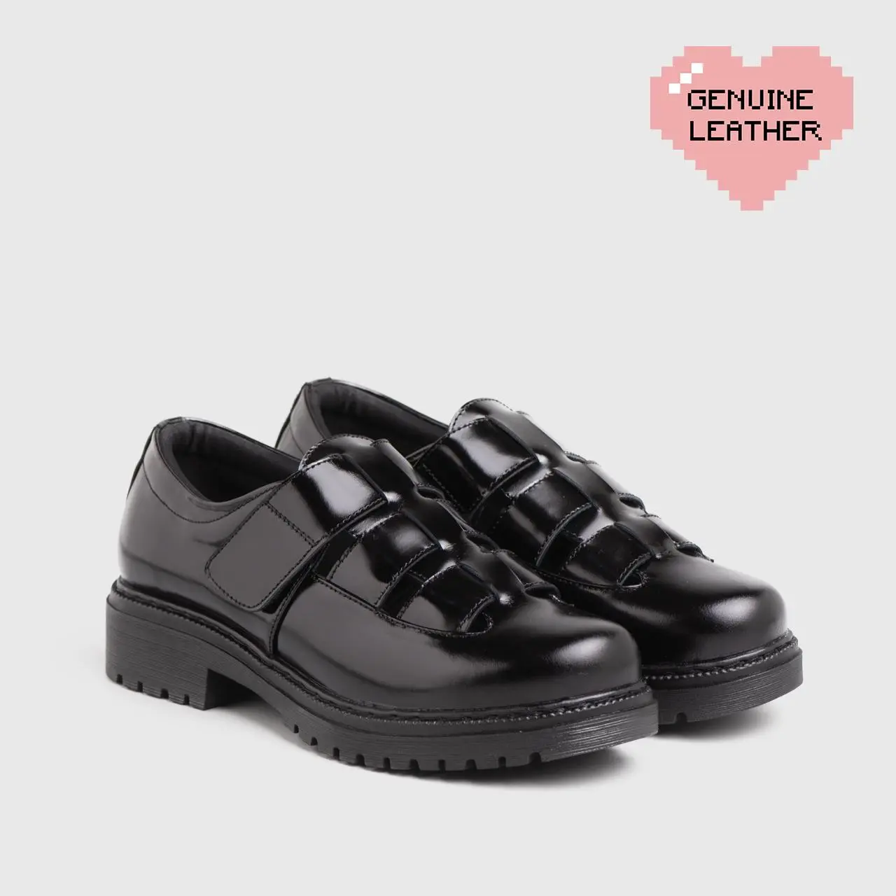 Adorableprojects - Dasa Oxford Genuine Leather Patent Black - Sepatu Kulit