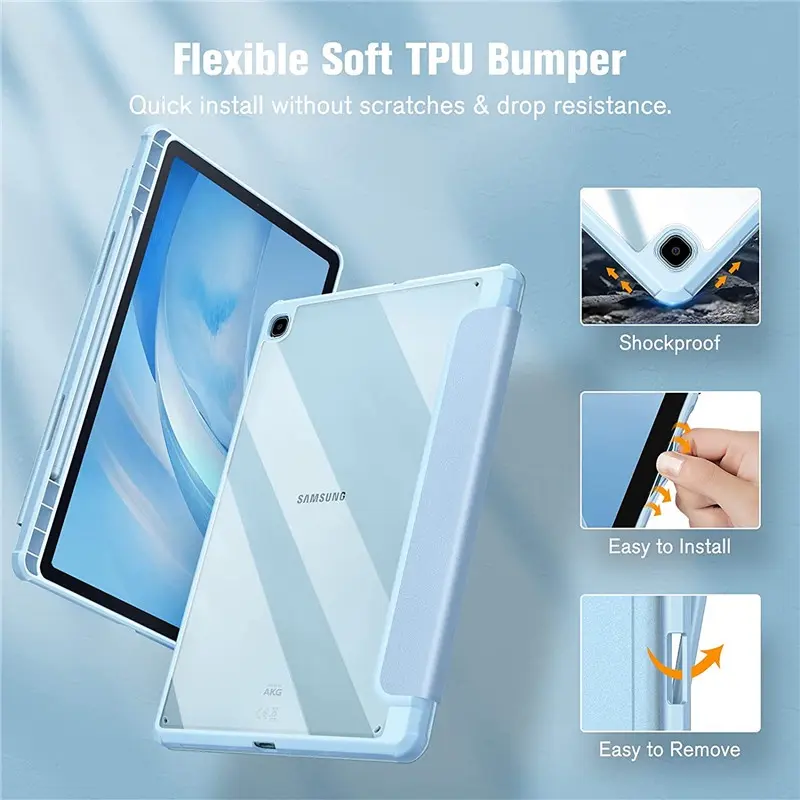 Casing Samsung Galaxy Tab S6 Lite P610/P615/P613/P619 10.4" Smart Case Sleep wake Cover Silikon 6