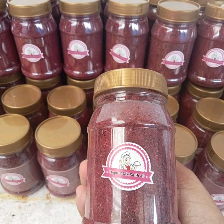 terasi merah tabur asli garut 200gr viral Cemilan Udang Asin 3