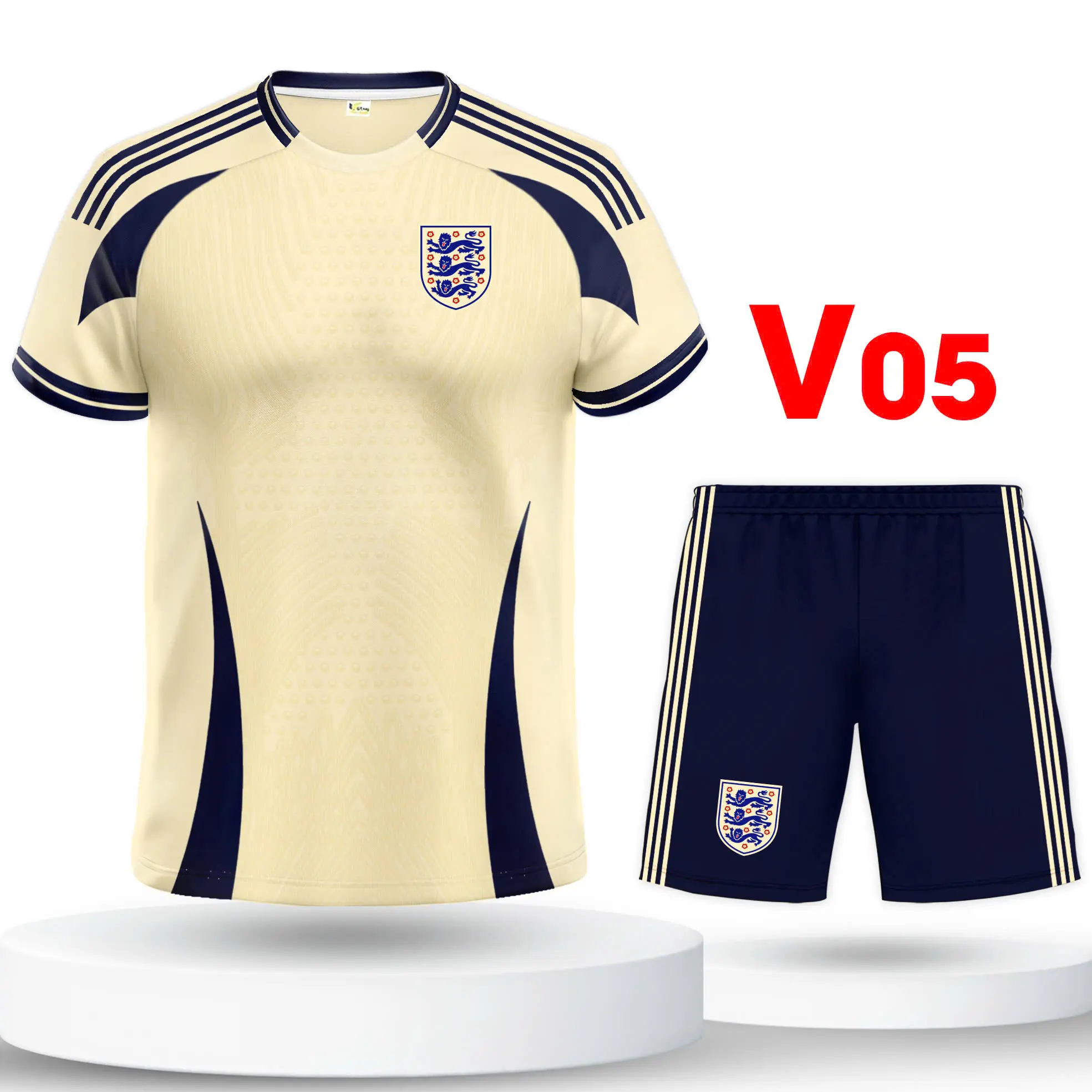 Bộ quần áo bóng đá, đồ đá banh Anh thun mè hàn cao cấp logo thêu Top Sport